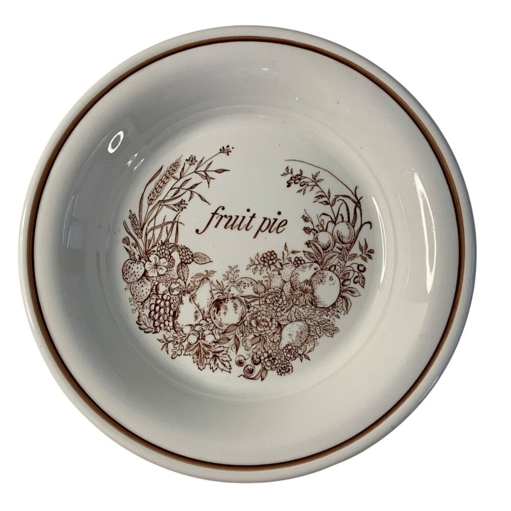 Royal Crownford Fruit Pie Plate 10.75" Ironstone Staffordshire England VTG